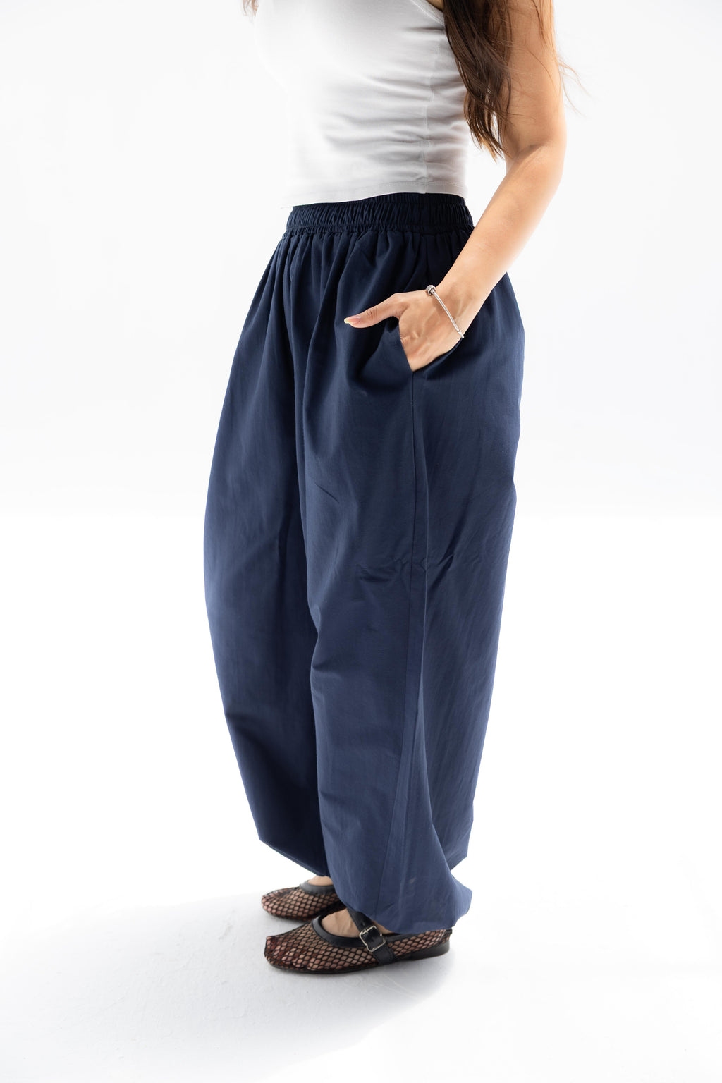 Navy Blue Ballon Pants