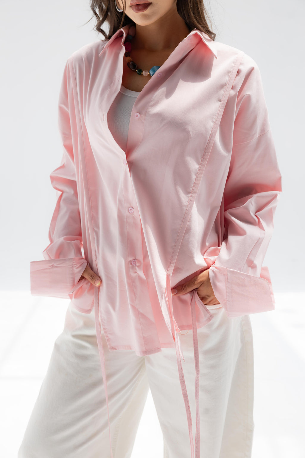 Pink Falling Lines Shirt