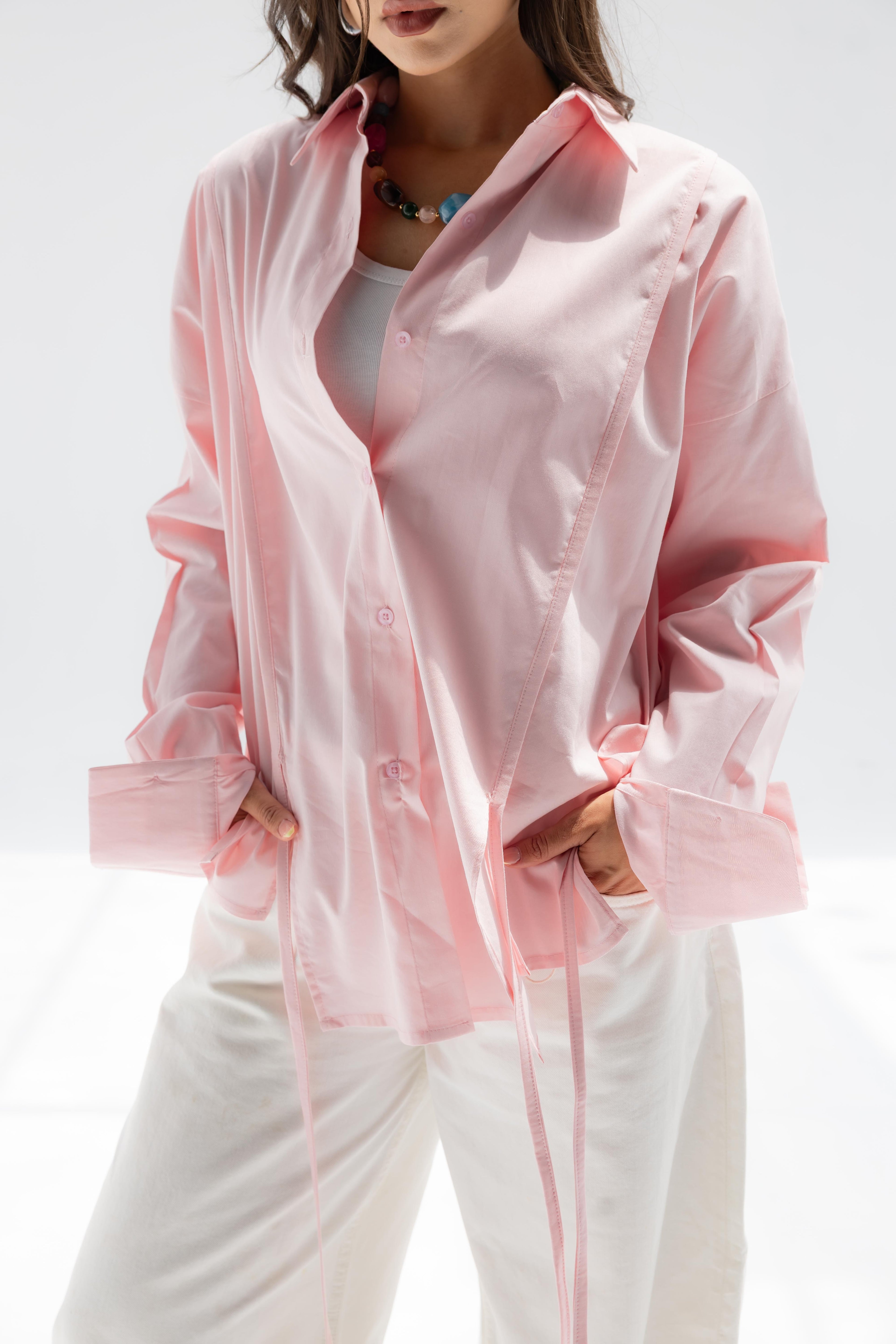 Pink Falling Lines Shirt