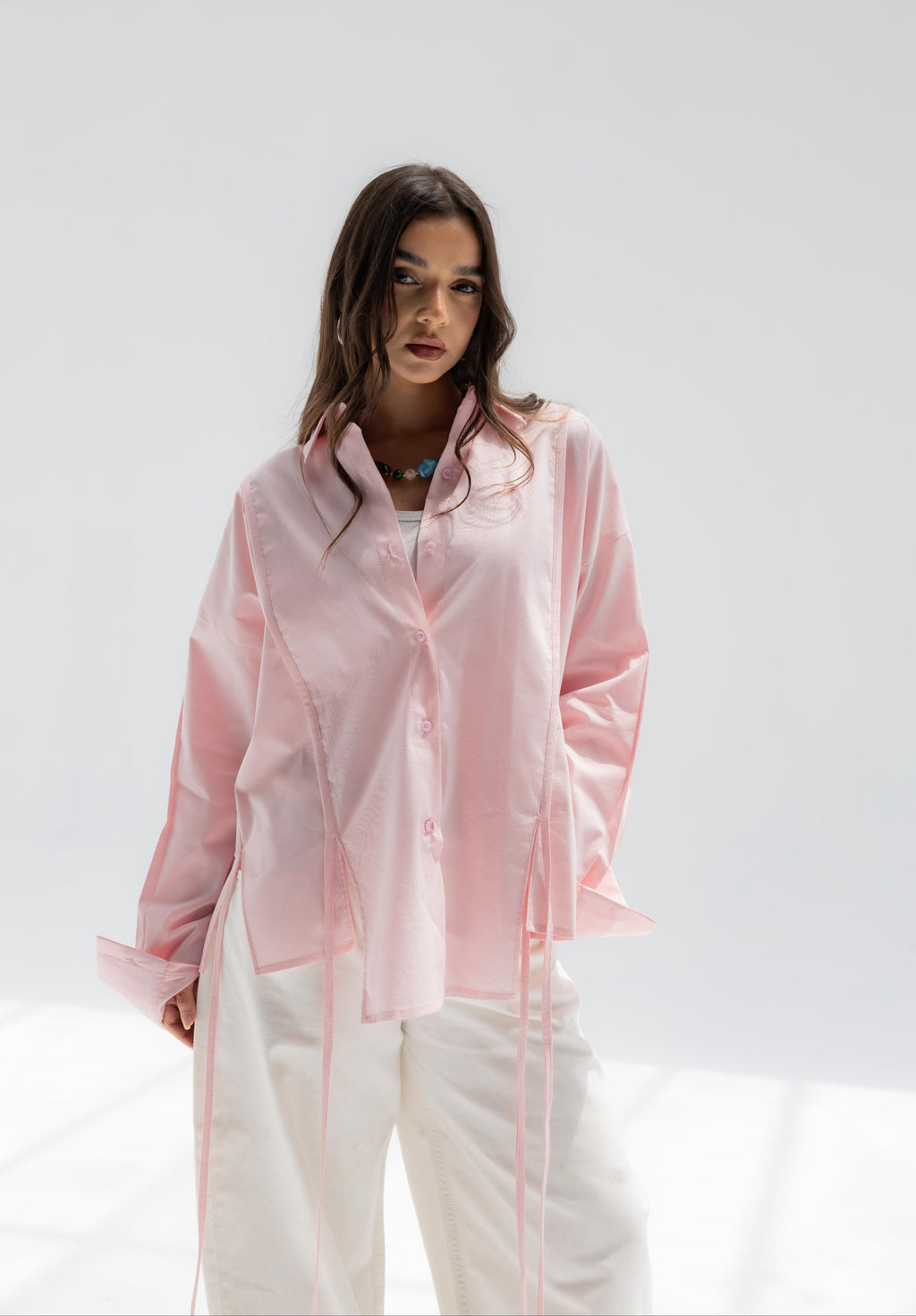 Pink Falling Lines Shirt