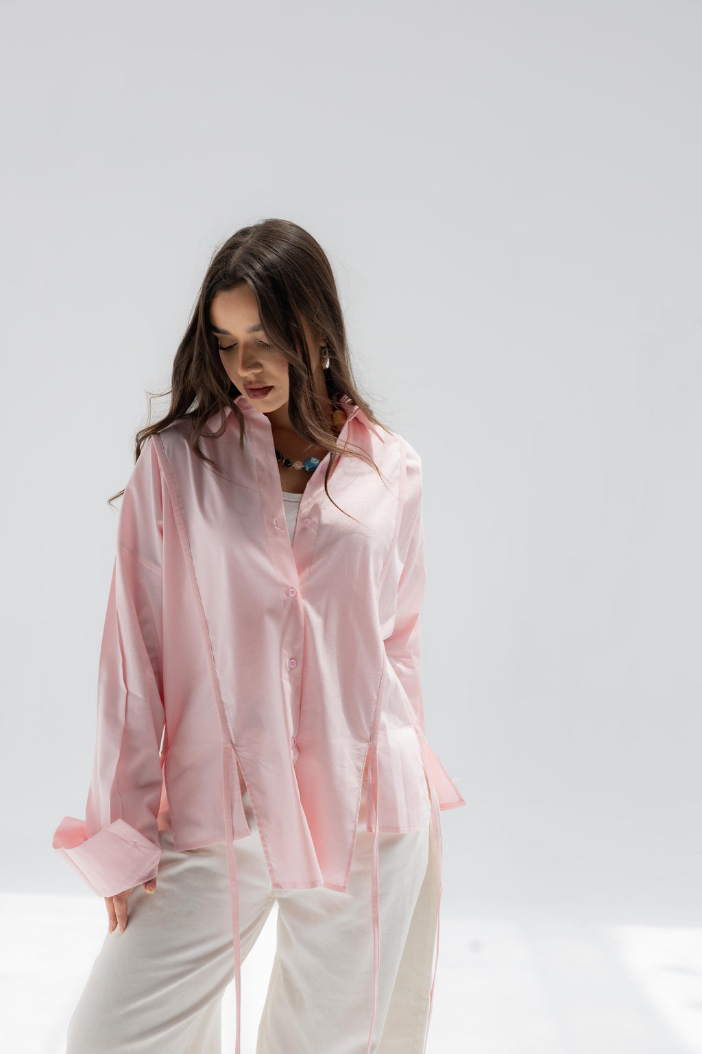 Pink Falling Lines Shirt
