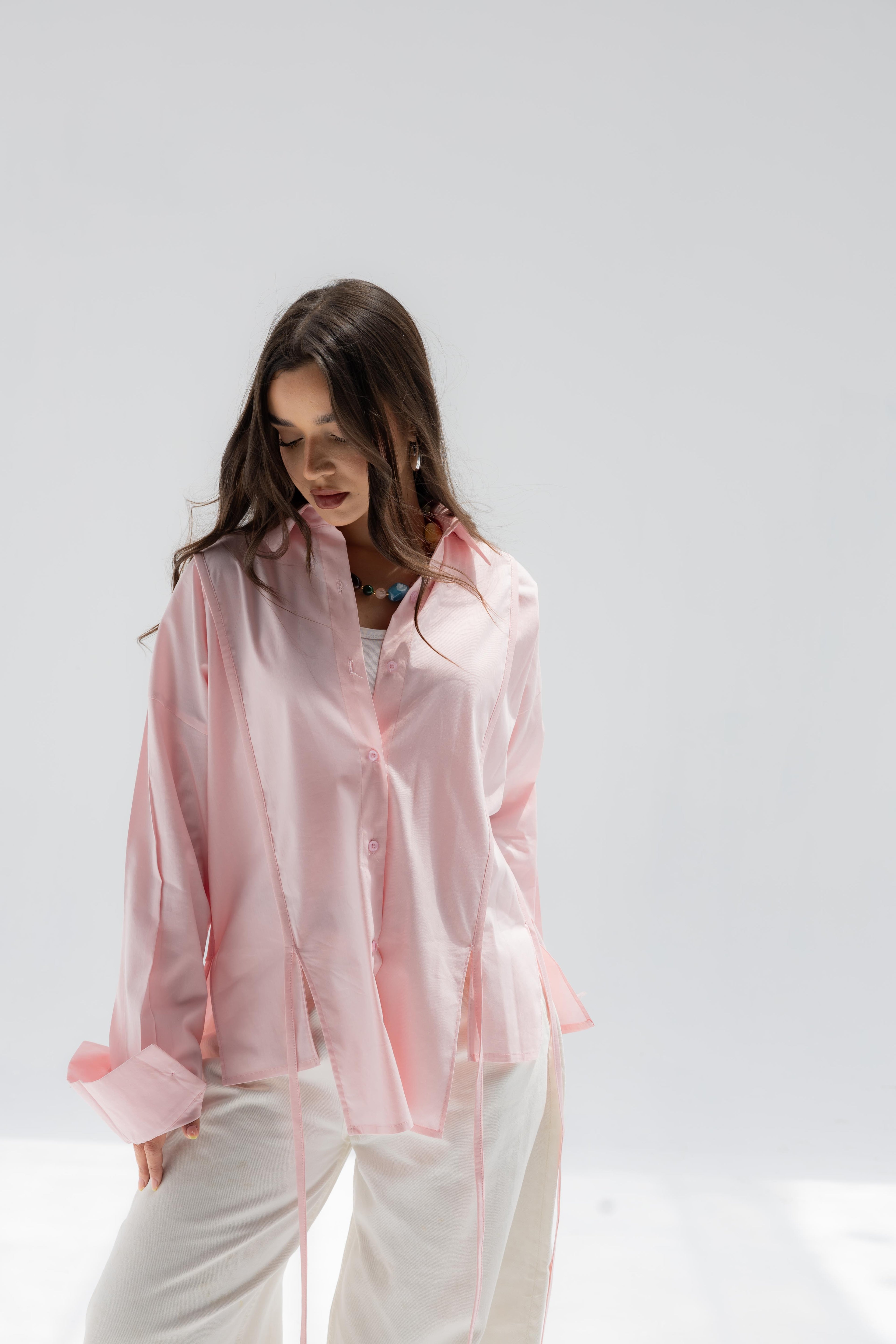 Pink Falling Lines Shirt