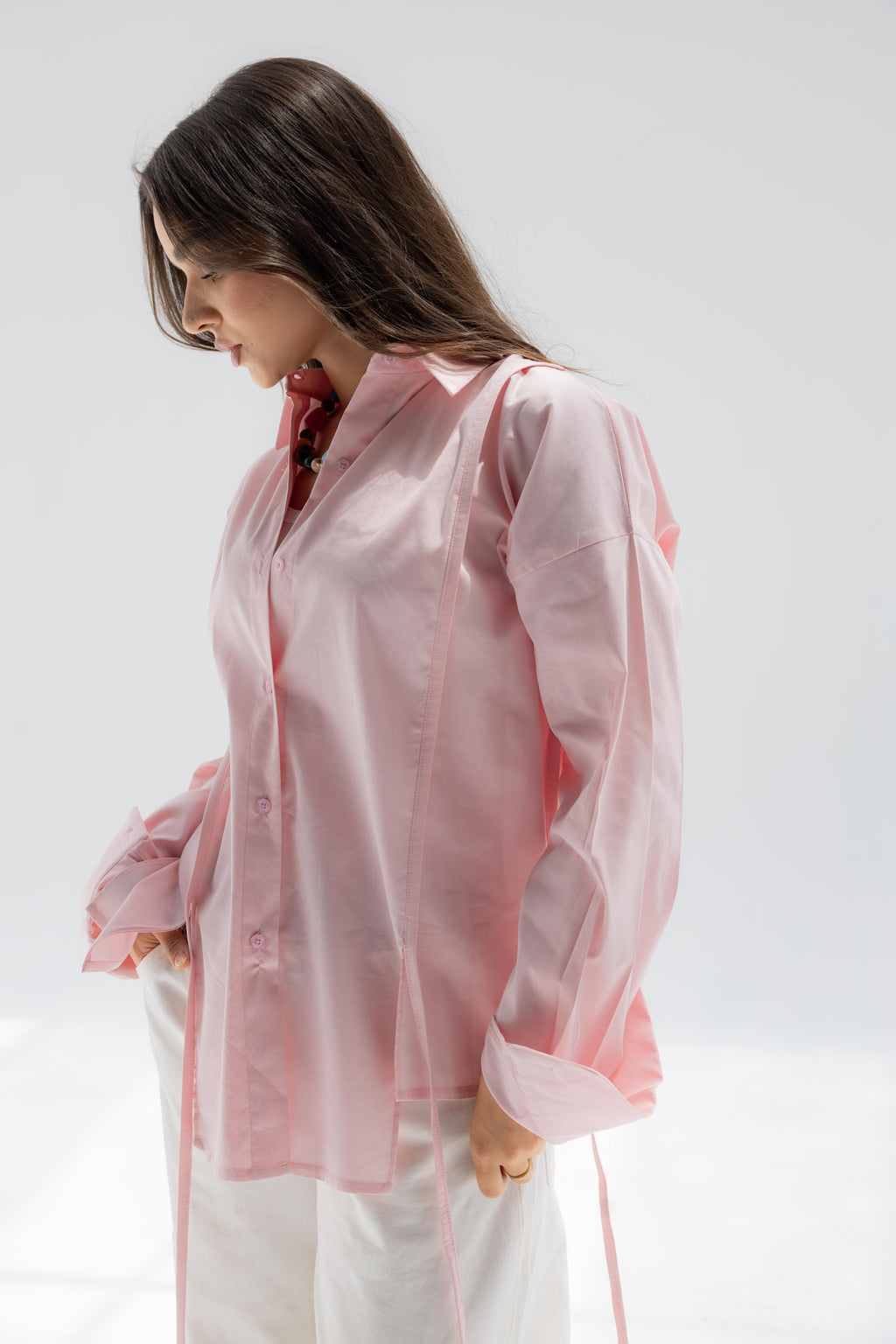 Pink Falling Lines Shirt