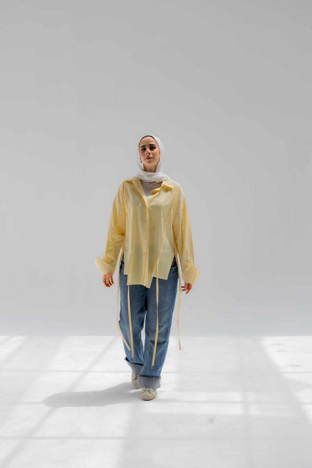 Yellow Falling Lines Shirt