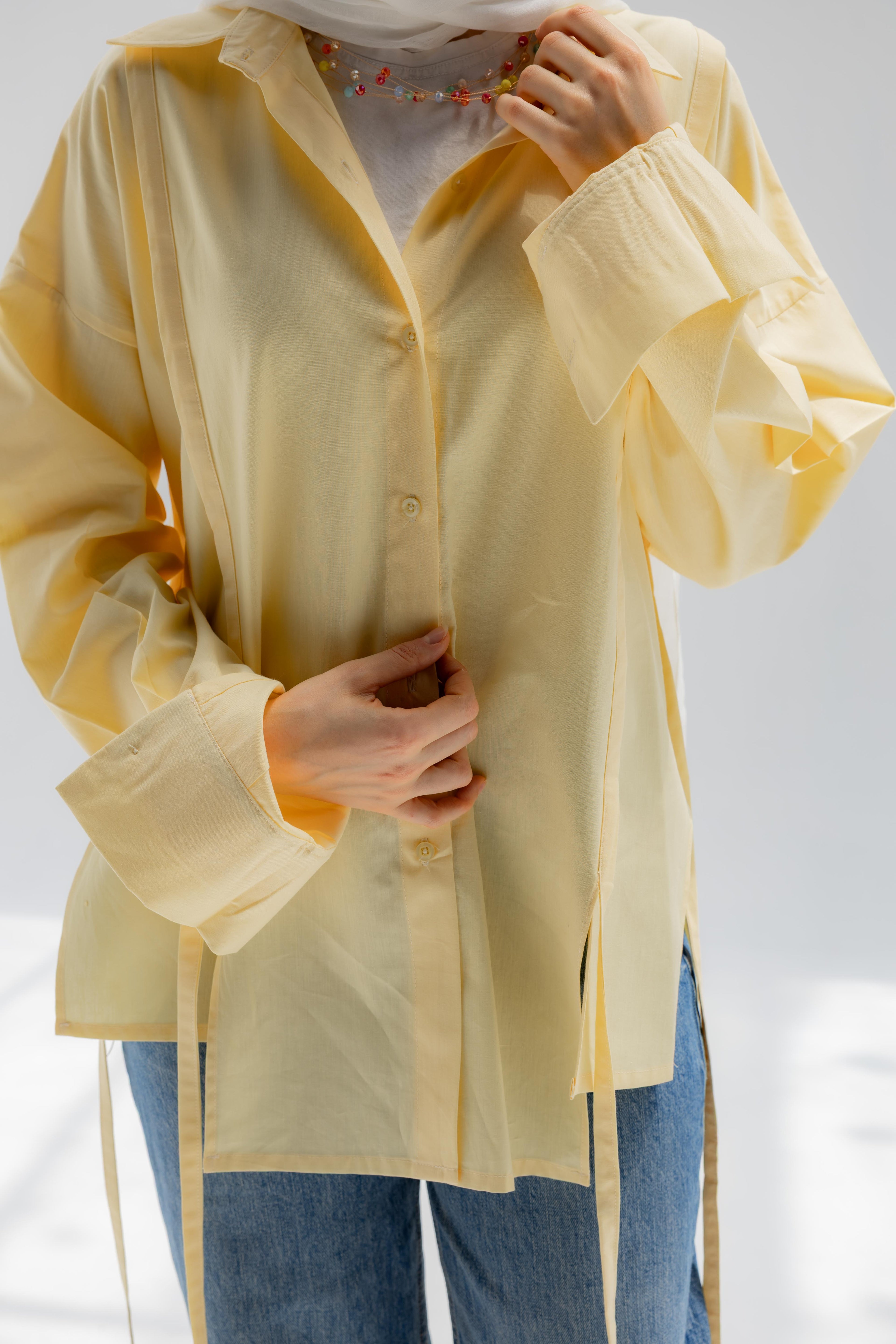 Yellow Falling Lines Shirt