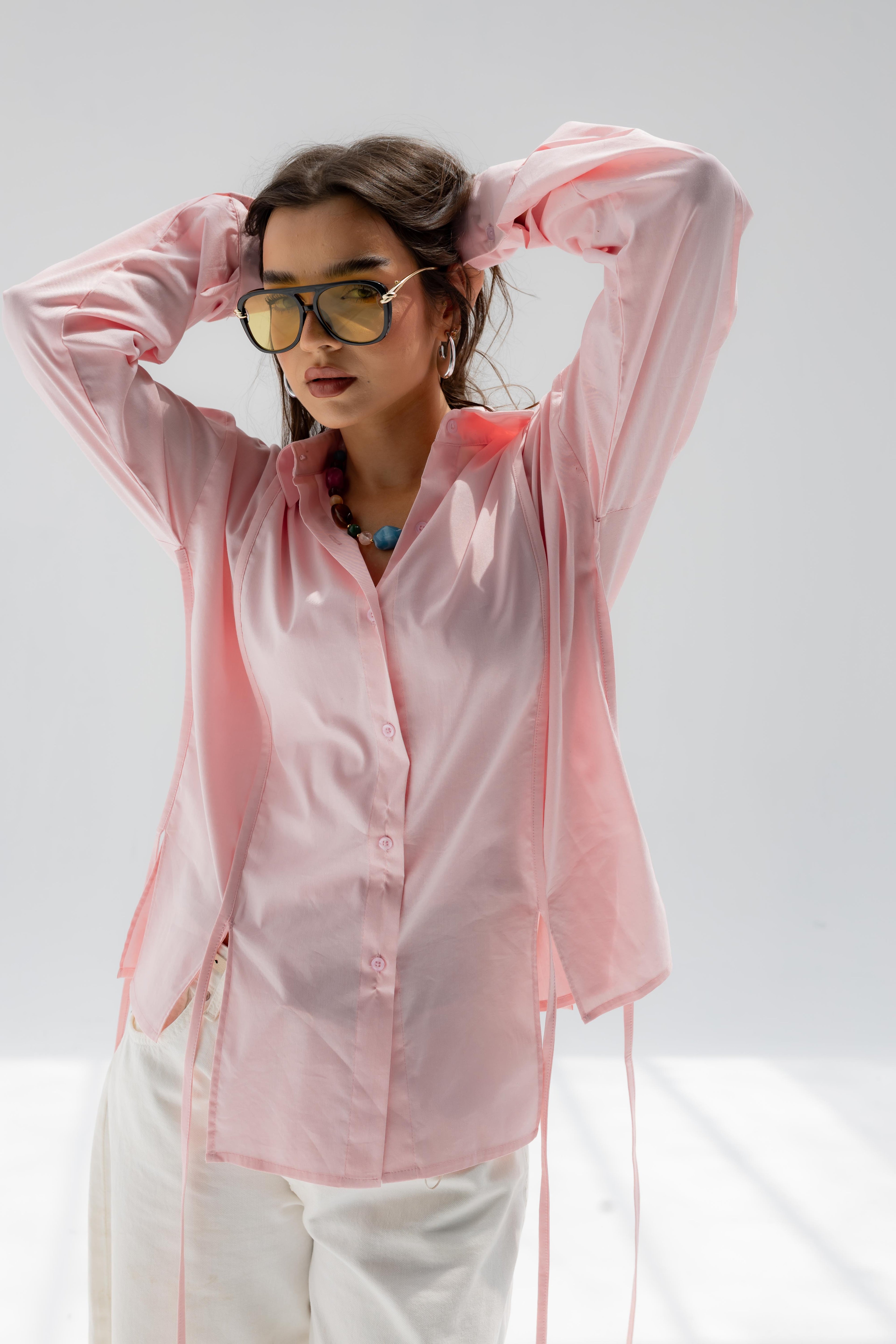 Pink Falling Lines Shirt